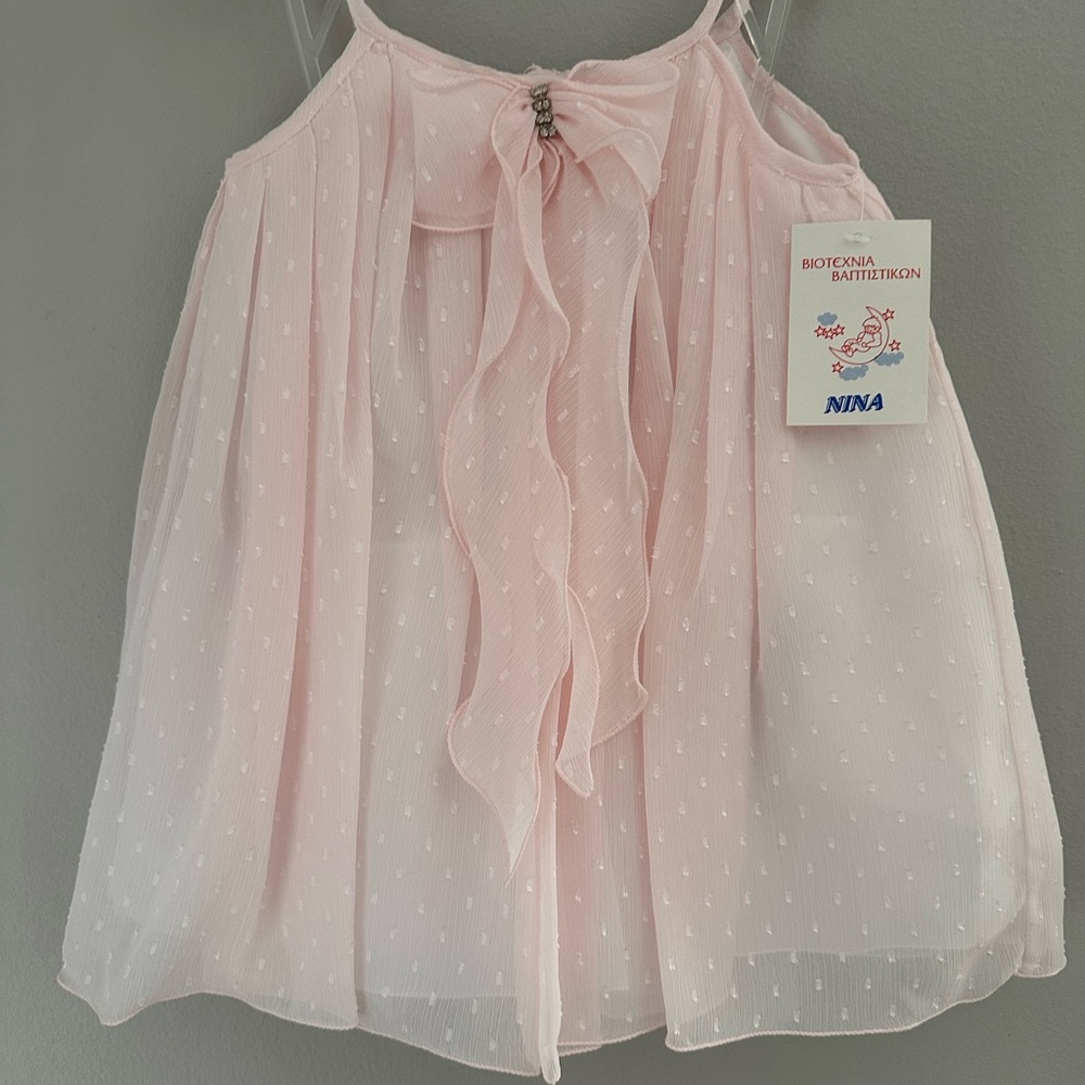 Nina Pink Babydoll Dress with Ruffled Spaghetti Straps